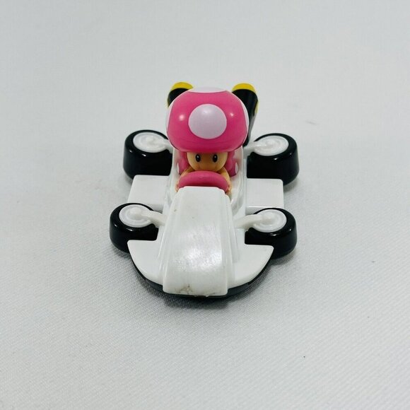 Nintendo McDonald Toad Toadette Mariokart Kart Toy Figure Race Car Vehicle Pink - Picture 8 of 9